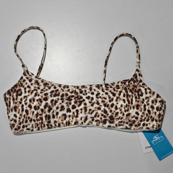 O'Neil  Leo Surfside Animal-Print Bikini Swim Top - Picture 5 of 9